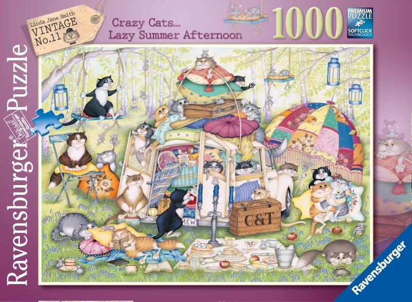 Crazy Cats, the Good Life 1000pc (Ravensburger Puzzle)