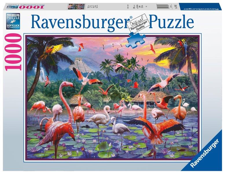Pink Flamingos 1000pc (Ravensburger Puzzle)