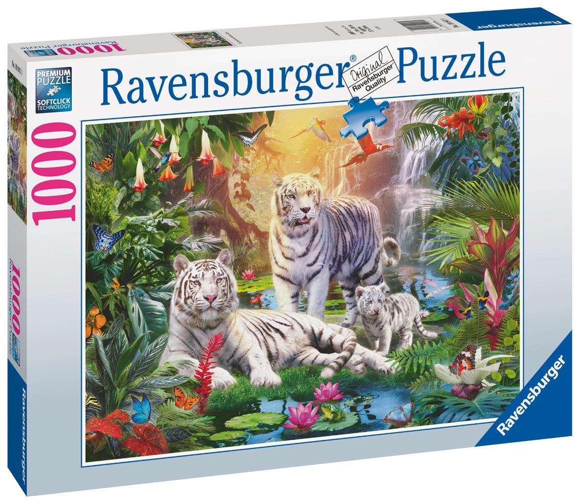 White Tiger Family 1000pc (Ravensburger Puzzle) - Goldfields Toys & Games