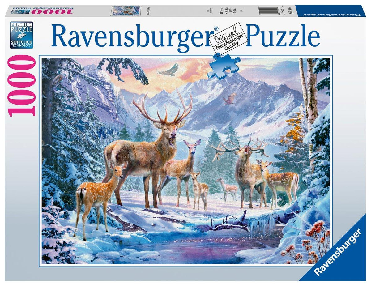 Deer and Stags in Water 1000pc [Ravensburger Puzzle]
