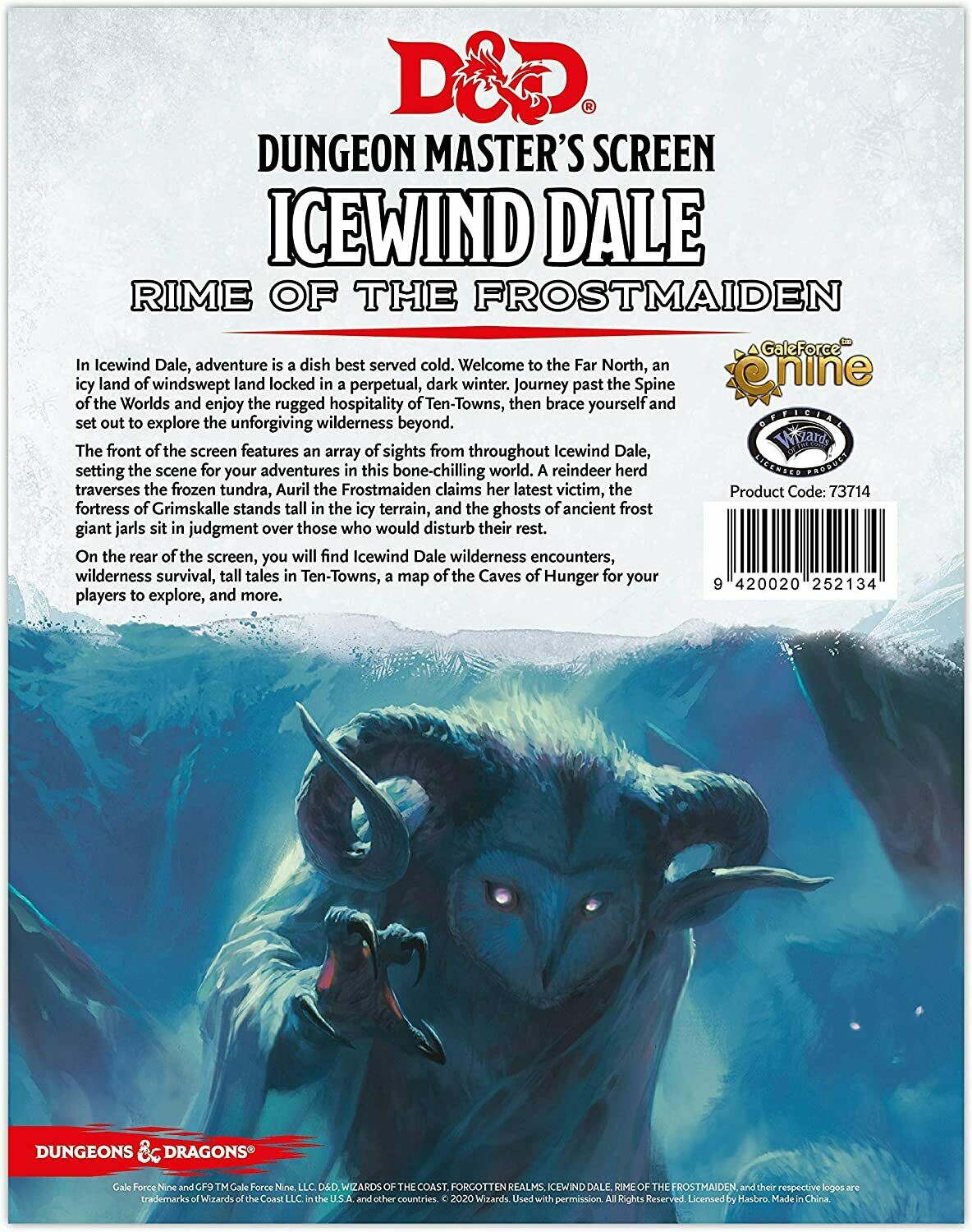 D&amp;D DM Screen - Icewind Dale: Rime of the Frostmaiden