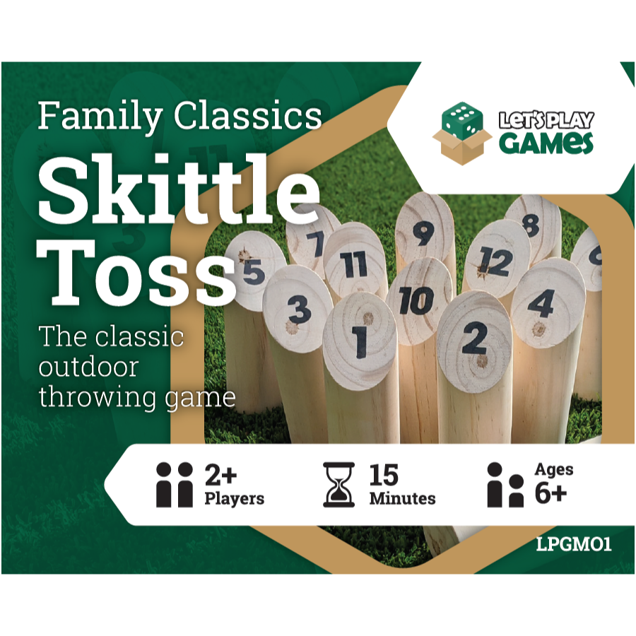 Skittle Toss (Finska) - Wooden Pegs Set (Let&#39;s Play Games)