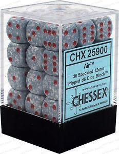 CHX 25900 Speckled Air (12mm D6 36-Dice Set)